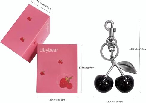 Cherry Pendant Multi-Functional Keychain Bag Decoration Beautiful Implication Young People's Perfect Choice in Saudi Arabia