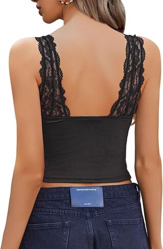 AVIDLOVE TANK TOP للنساء الدانتيل الصيفي الخروج قمم مثير الخام in Saudi Arabia