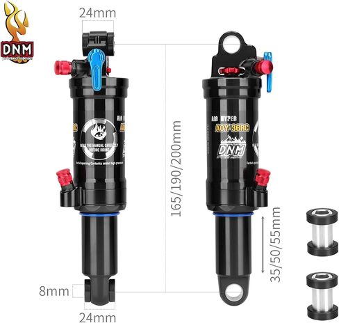 DNM AOY-36RC Mtb Rear Shock Bike Air Rear Shock Rebound/Lock Out- Adjustable Air Pressure 165/190/210mm bike rear shocks (190 * 50mm) in Kuwait