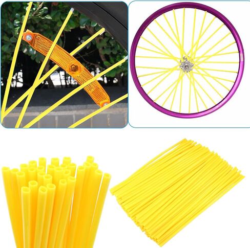 Hitefu 72 Pack About Calks ، Universal Bike Spoke Skins for Bicycle & Motorcycle Wheel Wrack in Kuwait