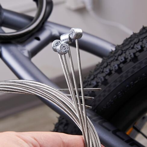 4PCS 1.7M Stainless Steel Bike Brake Inner Cables,Bike Brake Line Core for Mountain Bike,Bike Brake Inner Line Set include Cable Tips and O-rings in Kuwait