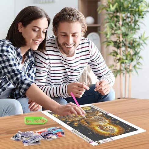 Newenmo Cow Diamonds Painting مجموعات للبالغين المبتدئين ، DIY 5D Fairy Diamond Art Paint مع ماس دائري ، مجموعة ألوان فنية كاملة الحفر مثالية لديكور الجدار المنزلي 12x12 بوصة in Kuwait