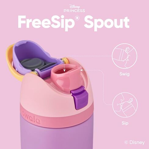 Owala Disney Princess FreeSip Insulated Stainless Steel Water Bottle with Straw for Sports and Travel, BPA-Free Sports Water Bottle, 24 oz, Rapunzel in Kuwait