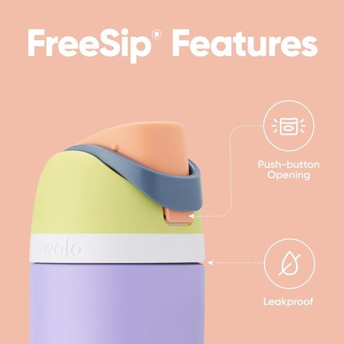 Owala FreeSip Insulated Stainless Steel Water Bottle with Straw for Sports and Travel, BPA-Free Sports Water Bottle, 24 oz, Grey/Yellow, Golden Conquest in Kuwait