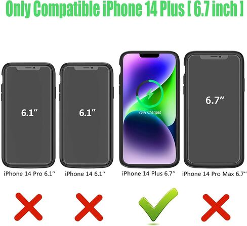 Wireless Charging Case for iPhone 11, 10000mAh High Capacity Portable Rechargeable Protective Battery Case Wireless Charging Compatible with iPhone 11 (6.1 inch) Extended Battery Charger Case (Black) in Kuwait