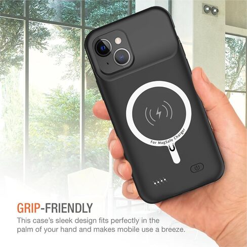 Wireless Charging Case for iPhone 11, 10000mAh High Capacity Portable Rechargeable Protective Battery Case Wireless Charging Compatible with iPhone 11 (6.1 inch) Extended Battery Charger Case (Black) in Kuwait