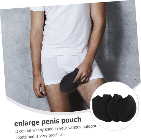 Didiseaon 4pcs Breathable Polyester Sponge Front Pad Protective Pouch Cup Inserts for Underwear Swimwear Sports Bulge in Saudi Arabia
