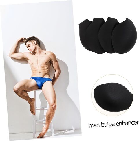 Didiseaon 4pcs Breathable Polyester Sponge Front Pad Protective Pouch Cup Inserts for Underwear Swimwear Sports Bulge in Saudi Arabia