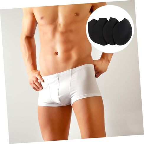 Didiseaon 4pcs Breathable Polyester Sponge Front Pad Protective Pouch Cup Inserts for Underwear Swimwear Sports Bulge in Saudi Arabia