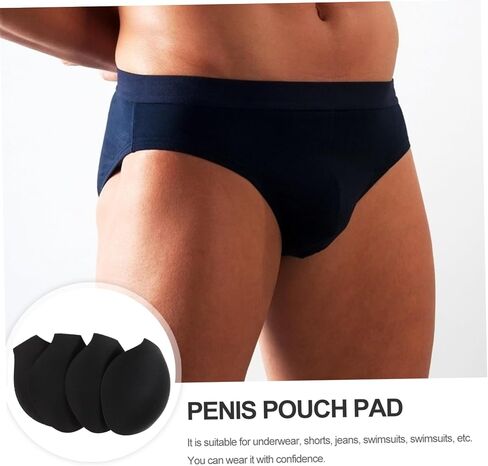 Didiseaon 4pcs Breathable Polyester Sponge Front Pad Protective Pouch Cup Inserts for Underwear Swimwear Sports Bulge in Saudi Arabia
