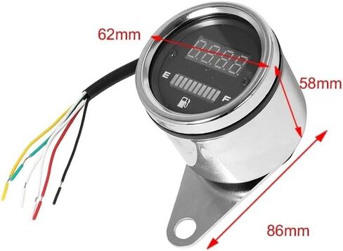 Motorcycle Odometer Gauge Universal Motorcycle Voltmeter 2 in 1 Digital Tachometer Odometer Tachometer Multi-functional Instrument Gas Fuel Gauge in Saudi Arabia