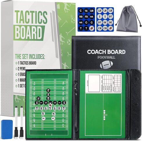 ZPU Dry Erase Coaching Board, Magnetic Coaches Clipboards, Portable Foldable Tactics Board with Dry Erase Marker Pen and Magnets – Basketball, Football, Soccer, Hockey in Saudi Arabia