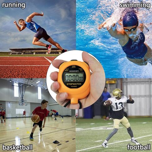 2 Pack Digital Stopwatch Sport Timer ، On/Off Countdown عرض كبير شاشة بسيطة توقف لمدربي الرياضيين PE-Teacher حكام ، RECHANGE AAA بما في ذلك in Kuwait