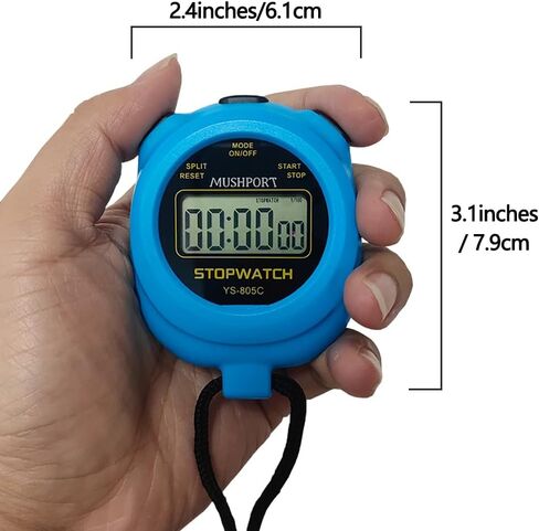2 Pack Digital Stopwatch Sport Timer ، On/Off Countdown عرض كبير شاشة بسيطة توقف لمدربي الرياضيين PE-Teacher حكام ، RECHANGE AAA بما في ذلك in Kuwait