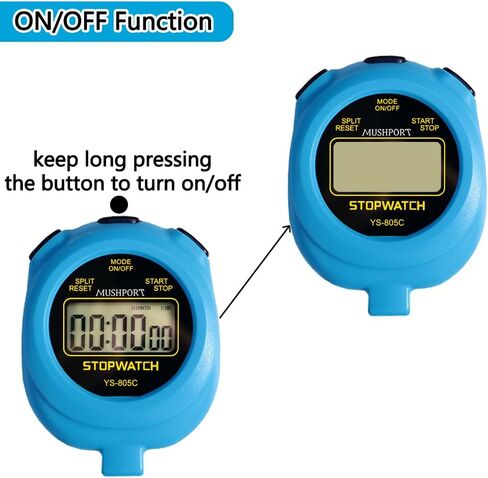 2 Pack Digital Stopwatch Sport Timer ، On/Off Countdown عرض كبير شاشة بسيطة توقف لمدربي الرياضيين PE-Teacher حكام ، RECHANGE AAA بما في ذلك in Kuwait