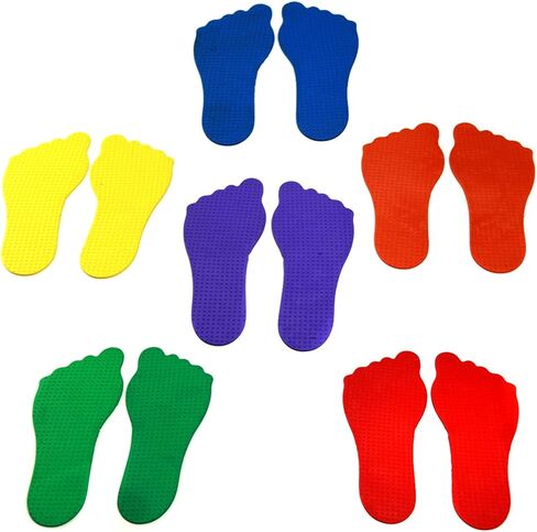 GSi Feet Spot Markers Set of 6 Pairs Non-Toxic Non-Slip in Assorted Colours for Kids Education and Learning in Saudi Arabia