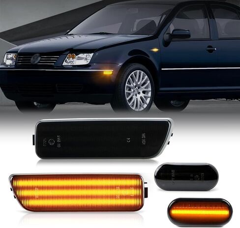 D-Lumina LED Side Marker Lights Smoked Lens White for Honda Civic 2016-2021 10th Gen Civic Sedan Coupe Hatchback, Front Bumper Fender Side Marker Light, Replace OEM Sidemarker Lamps, Pack of 2 in Saudi Arabia