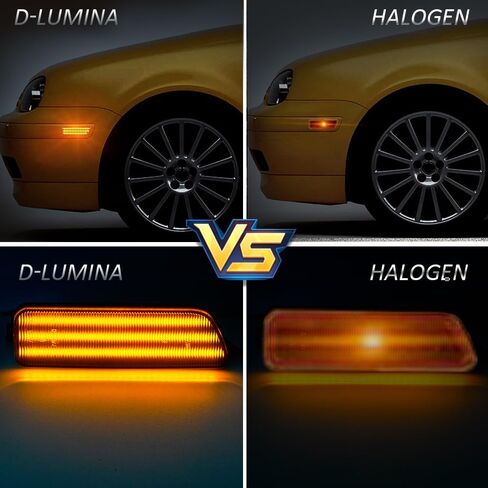 D-Lumina LED Side Marker Lights Smoked Lens White for Honda Civic 2016-2021 10th Gen Civic Sedan Coupe Hatchback, Front Bumper Fender Side Marker Light, Replace OEM Sidemarker Lamps, Pack of 2 in Saudi Arabia