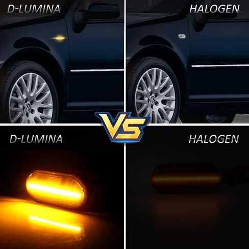 D-Lumina LED Side Marker Lights Smoked Lens White for Honda Civic 2016-2021 10th Gen Civic Sedan Coupe Hatchback, Front Bumper Fender Side Marker Light, Replace OEM Sidemarker Lamps, Pack of 2 in Saudi Arabia