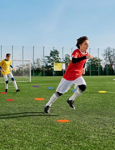GHB 4" or 9" Poly Spot Markers Agility Dot for Gym/PE Training, Dance,12 Pcs Round Multiple Color Size Rubber Non-Slip Spot Marker for Games, Floor Dots and Sport Activities (9 Inch 12Pcs) in Saudi Arabia