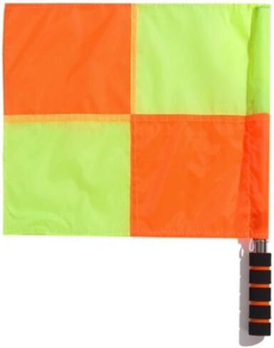 DreamHigh Soccer Side Referrer Equipment Linesman Offside Flags - 2 pcs (Big Square), 14 x14 Inches in Saudi Arabia