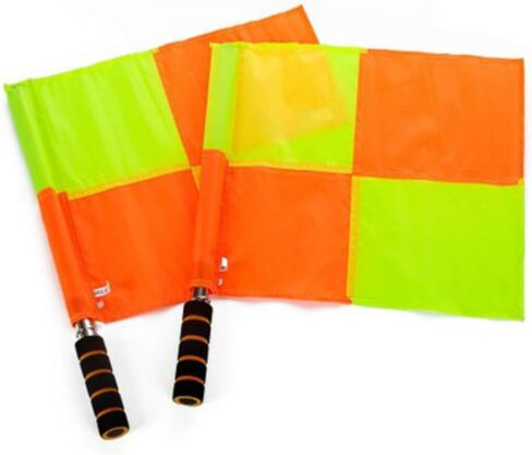 DreamHigh Soccer Side Referrer Equipment Linesman Offside Flags - 2 pcs (Big Square), 14 x14 Inches in Saudi Arabia