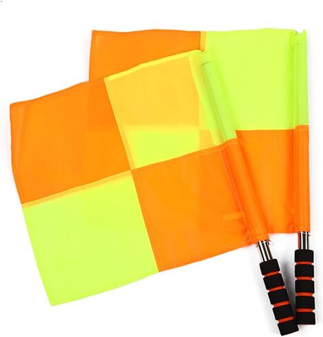 DreamHigh Soccer Side Referrer Equipment Linesman Offside Flags - 2 pcs (Big Square), 14 x14 Inches in Saudi Arabia