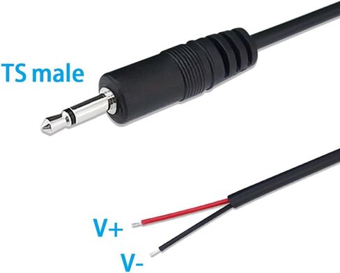 10pcs 25cm 3.5mm 1/8 "Mono Audio Female Jack to Bare Wire Open End Cable ، TS 2POOLE CONNECTOR CABY CABIAT in Kuwait