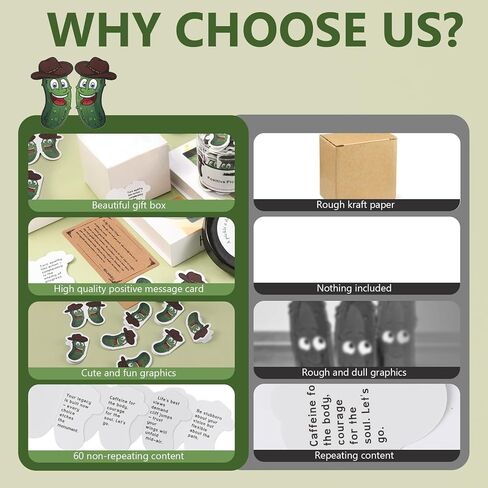 60 Positive Pickle Cards Jar, Non-repetitive Positive Affirmation Cards for Women, Emotional Support Pickle, Dad Gifts, Inspirational Gifts for Women, Mom, Dad and Teens(Orange) in Kuwait