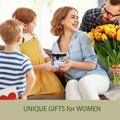 60 Positive Pickle Cards Jar, Non-repetitive Positive Affirmation Cards for Women, Emotional Support Pickle, Dad Gifts, Inspirational Gifts for Women, Mom, Dad and Teens(Orange) in Kuwait