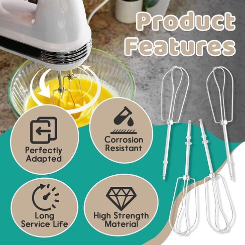 مرفقات مضرب خلاط يدوي 4 حزمة لسلسلة CUISINART CHM HM-50 HM-70 CHM-3 CHM-7PK خلاط اليد-مضرب استبدال خلاط اليد متوافق مع أجزاء خلاط يدوية CUISINART# CHM-BTR in Saudi Arabia