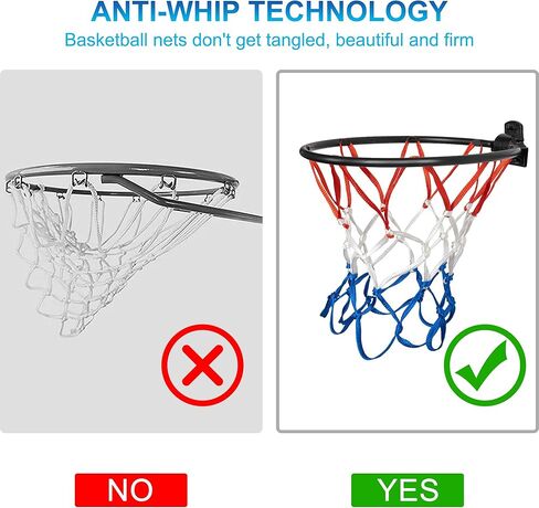 2 Pack Mini Basketball Net Presponse ، 8 حلقات داخلية في الهواء الطلق ، مناسبة للأبواب والجدران in Kuwait