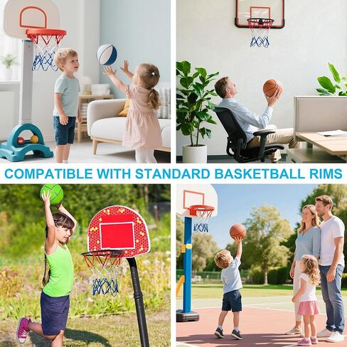 2 Pack Mini Basketball Net Presponse ، 8 حلقات داخلية في الهواء الطلق ، مناسبة للأبواب والجدران in Kuwait