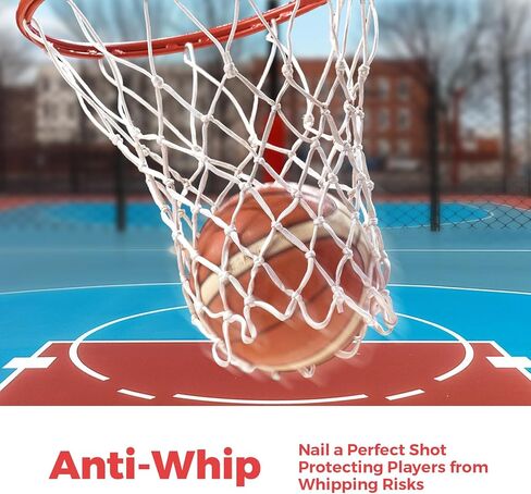 Basketball Net (6.9 oz), Professional 12 Loops Basketball Net Replacement, Heavy Duty Basketball Hoop Net Outdoor, Premium Basketball Nets for All Weather Anti Whip, Fits All Standard Rims in Saudi Arabia
