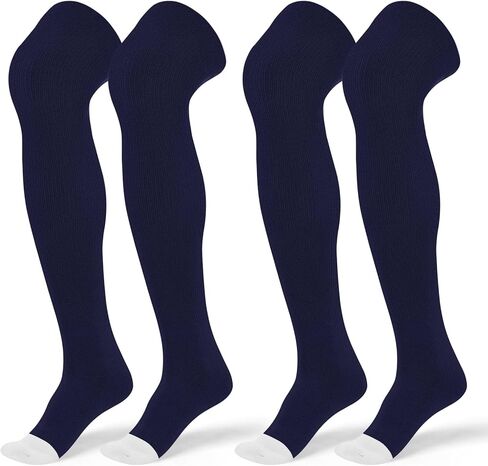2 Pair High Football Baseball Socks Multiple Sizes Over the Knee Baseball Socks Extra Long Soccer Sock for Boys Men in Kuwait