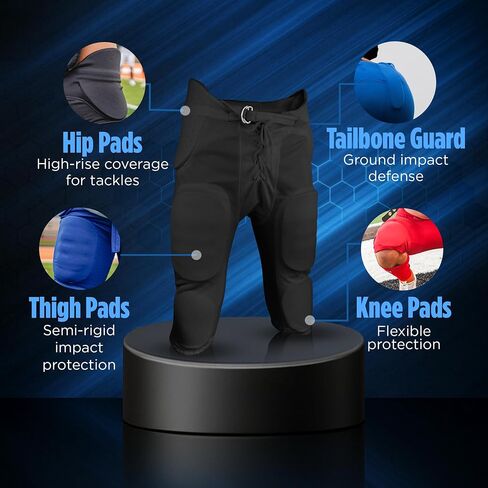 Sports Unlimited Double Knit Integrated Adult Football Pants, Men Football Practice Pants in Saudi Arabia