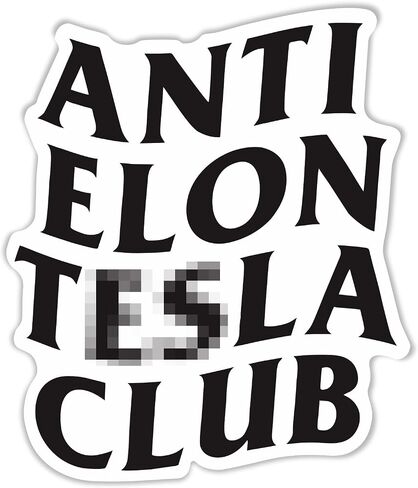 Anti Elon Vintage Pre Madness Magnet - Vinyl Coat of Arms Auto Bumper Magnet - Silver White in Saudi Arabia