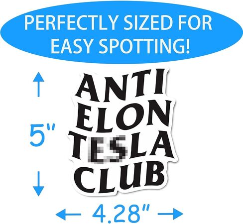 Anti Elon Vintage Pre Madness Magnet - Vinyl Coat of Arms Auto Bumper Magnet - Silver White in Saudi Arabia