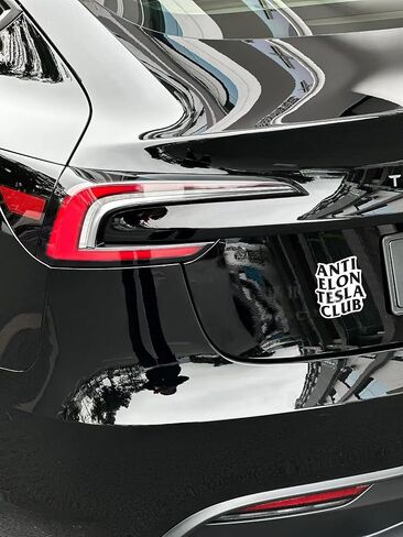 Anti Elon Vintage Pre Madness Magnet - Vinyl Coat of Arms Auto Bumper Magnet - Silver White in Saudi Arabia