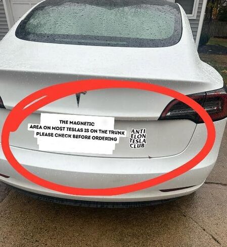 Anti Elon Vintage Pre Madness Magnet - Vinyl Coat of Arms Auto Bumper Magnet - Silver White in Saudi Arabia