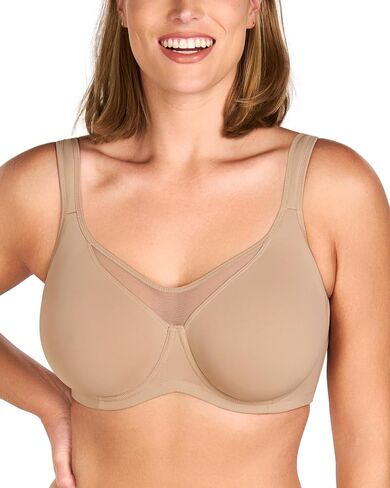 HSIA Minimizer Bras for Women Plus Size, Full Coverage T Shirt Unlined Bra with Underwire & Wide Strap Support for Heavy Breast, New Black 46DD in Saudi Arabia