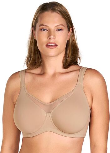 HSIA Minimizer Bras for Women Plus Size, Full Coverage T Shirt Unlined Bra with Underwire & Wide Strap Support for Heavy Breast, New Black 46DD in Saudi Arabia