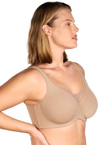 HSIA Minimizer Bras for Women Plus Size, Full Coverage T Shirt Unlined Bra with Underwire & Wide Strap Support for Heavy Breast, New Black 46DD in Saudi Arabia