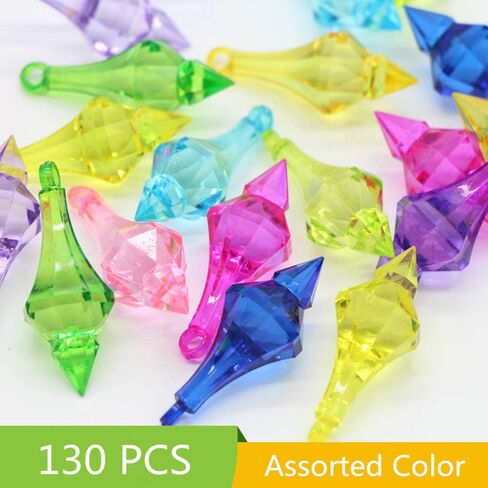 Liying Acrylic Chandelier Drops, 130 Pcs Acrylic Chandelier Pendant for Wedding Decorations, Bridal Shower Decorations, Table Centerpiece Decorations (Clear) in Kuwait