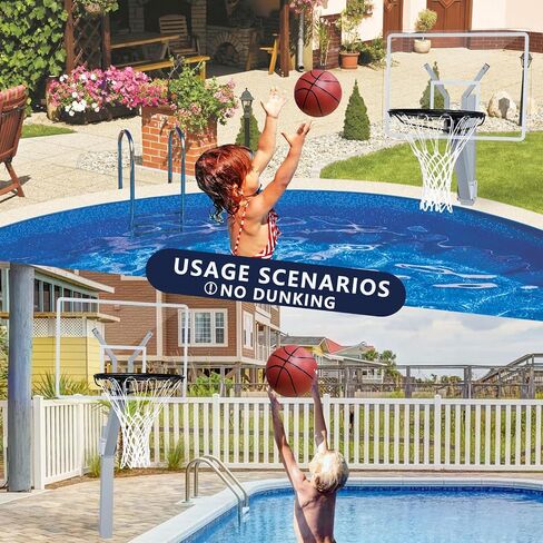 PROGOAL Premium Pool Basketball Hoop – In-Ground Adjustable Rustproof Aluminum Alloy System with Clear Acrylic Backboard & 18" Vinyl-Coated Aluminum Rim in Saudi Arabia