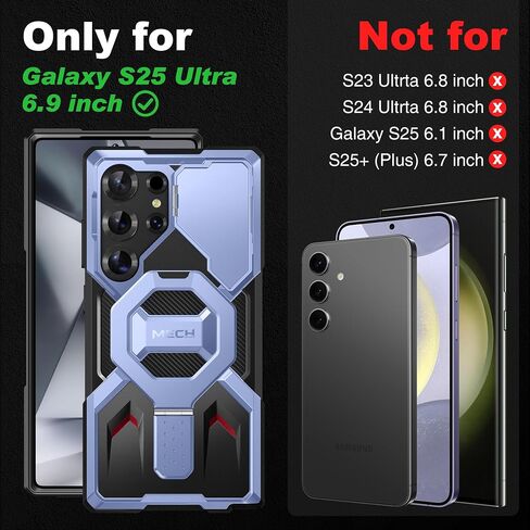TONGATE Magnetic for Samsung Galaxy S25 Ultra Case with Ring Stand, [Compatible with MagSafe][Camera Protective Cover][Military-Grade Protection] Phone Case for S25 Ultra with Screen Protector, Purple in Saudi Arabia