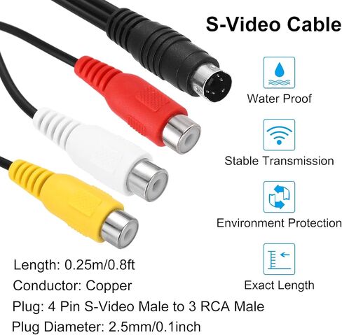 MECCANIXITY 2PCS S VIDEO CABID in Saudi Arabia