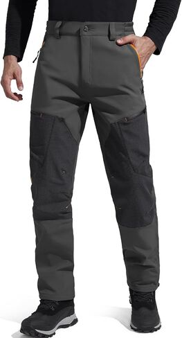 FREE SOLDIER Waterproof Mens Ski Pants Hiking Outdoor Snowboard Snow Pants with Bottom Leg Zipper in Saudi Arabia