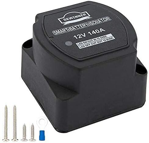 DEWINNER 12V 140Amp Dual Battery Isolator Kit Manual/Auto Modes VSR-Voltage Sensitive Relay Kit, with LED Screen, Voltage Display, Designed for ATV, UTV, Boat, RV, Camper 5 Wheel Off-road Vehicle in Kuwait