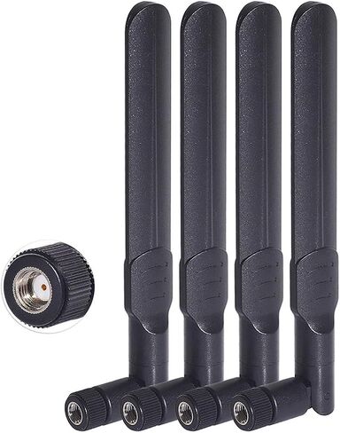 Bingfu Dual Band WiFi 2.4GHz 5GHz 5.8GHz 8dBi MIMO RP-SMA Male White Antenna (2-Pack) for WiFi Router Wireless Network Card USB Adapter Security IP Camera Video Surveillance Monitor in Saudi Arabia